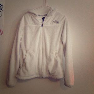 White northface hoodie jacket